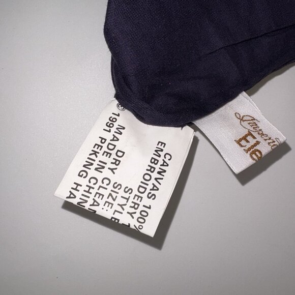 Vtg Imperial Elegance Angel Christmas Blue Stocking Embroidered Needlepoint Wool - Picture 6 of 6